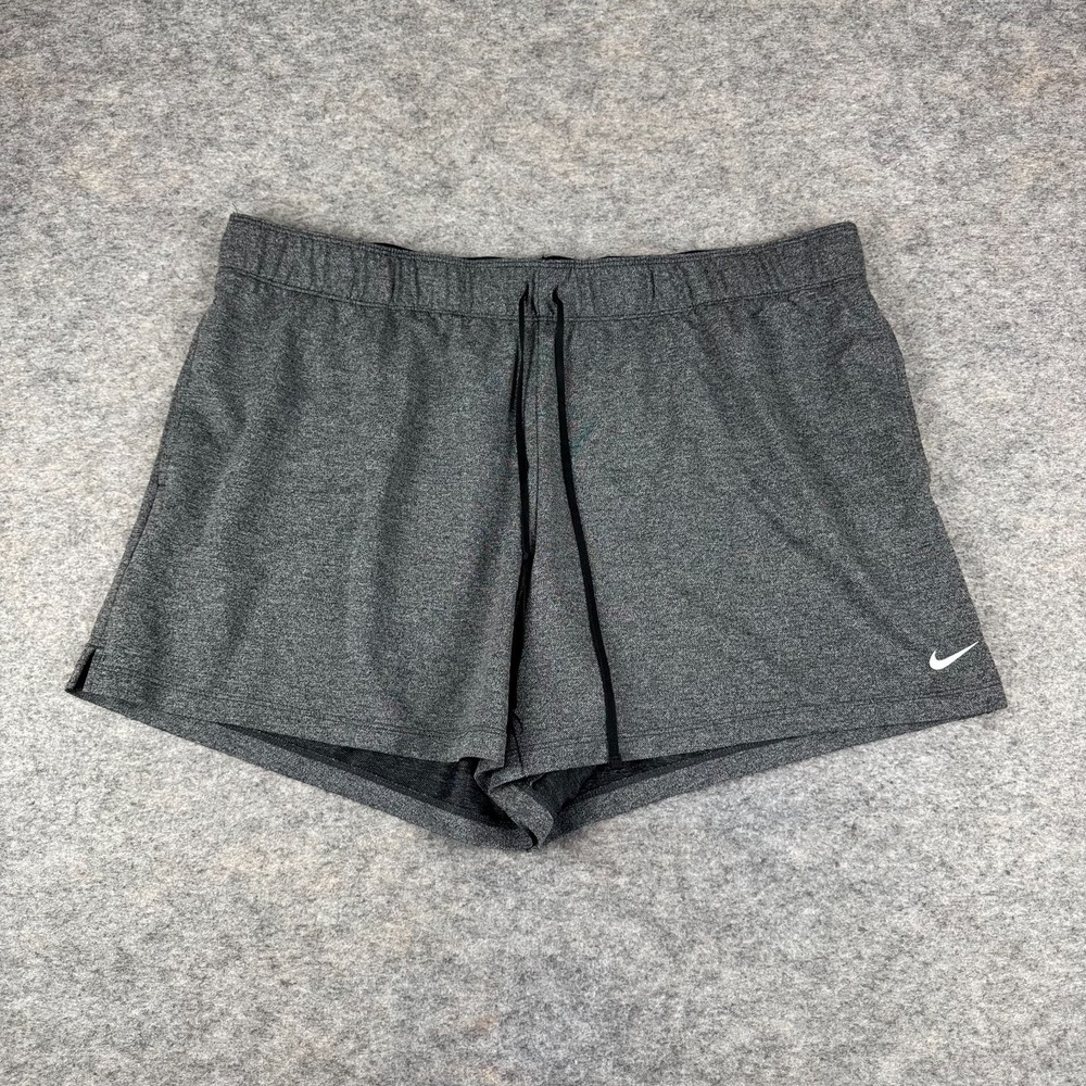 Nike Dri Fit Attack Shorts 5" Polyester Pockets Gray Womens 2XL XXL